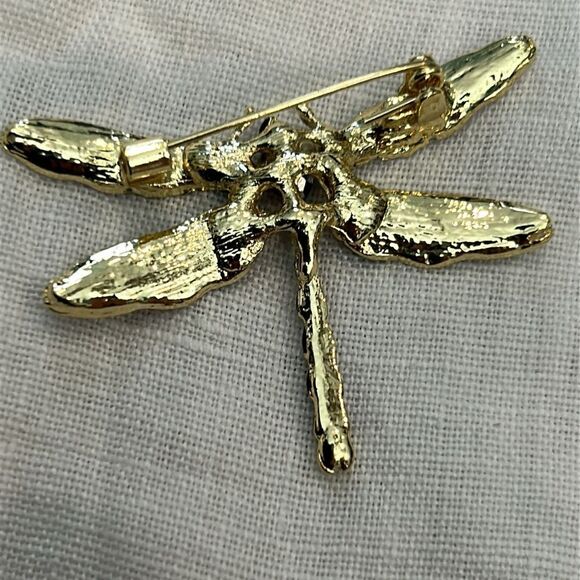 Elegant Dragonfly Brooch with Purple and Pink Accents - Picture 2 of 3